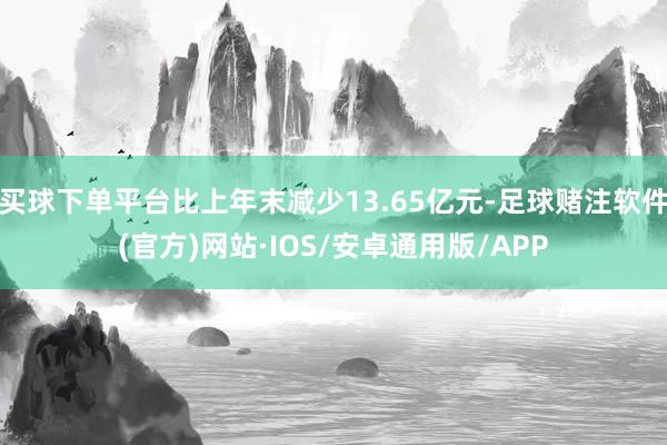 买球下单平台比上年末减少13.65亿元-足球赌注软件(官方)网站·IOS/安卓通用版/APP