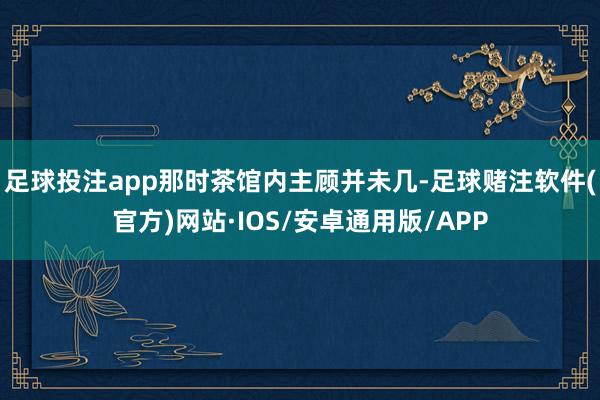 足球投注app那时茶馆内主顾并未几-足球赌注软件(官方)网站·IOS/安卓通用版/APP