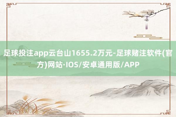 足球投注app云台山1655.2万元-足球赌注软件(官方)网站·IOS/安卓通用版/APP