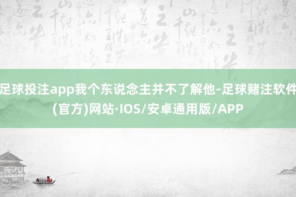 足球投注app我个东说念主并不了解他-足球赌注软件(官方)网站·IOS/安卓通用版/APP