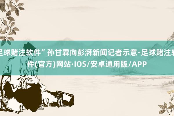 足球赌注软件”孙甘霖向彭湃新闻记者示意-足球赌注软件(官方)网站·IOS/安卓通用版/APP