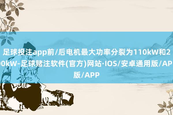 足球投注app前/后电机最大功率分裂为110kW和200kW-足球赌注软件(官方)网站·IOS/安卓通用版/APP