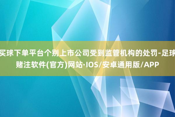 买球下单平台个别上市公司受到监管机构的处罚-足球赌注软件(官方)网站·IOS/安卓通用版/APP