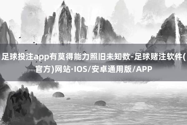 足球投注app有莫得能力照旧未知数-足球赌注软件(官方)网站·IOS/安卓通用版/APP