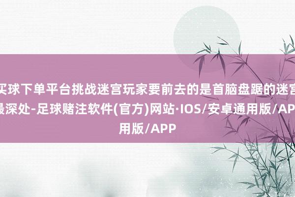 买球下单平台挑战迷宫玩家要前去的是首脑盘踞的迷宫最深处-足球赌注软件(官方)网站·IOS/安卓通用版/APP