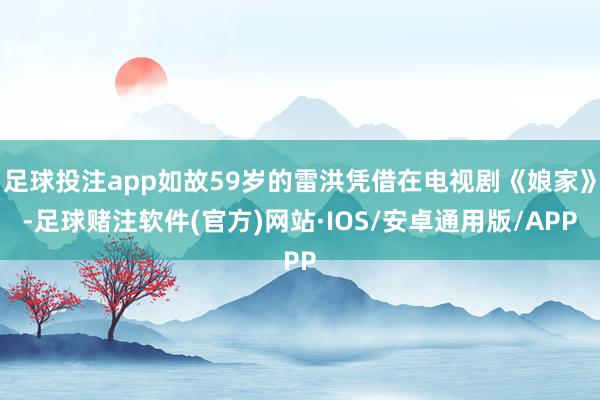 足球投注app如故59岁的雷洪凭借在电视剧《娘家》-足球赌注软件(官方)网站·IOS/安卓通用版/APP