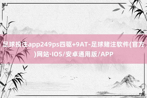 足球投注app249ps四驱+9AT-足球赌注软件(官方)网站·IOS/安卓通用版/APP