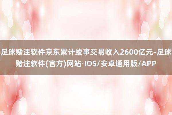 足球赌注软件京东累计竣事交易收入2600亿元-足球赌注软件(官方)网站·IOS/安卓通用版/APP