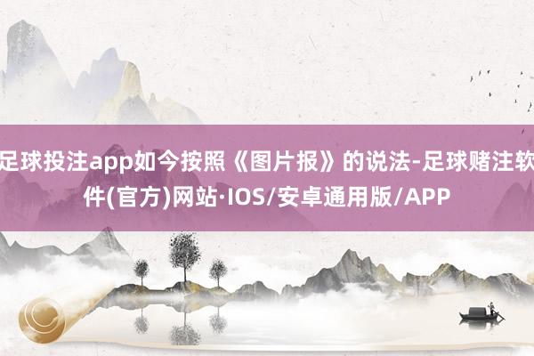 足球投注app如今按照《图片报》的说法-足球赌注软件(官方)网站·IOS/安卓通用版/APP