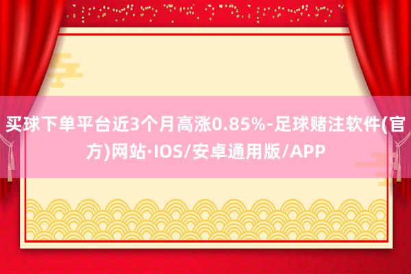 买球下单平台近3个月高涨0.85%-足球赌注软件(官方)网站·IOS/安卓通用版/APP