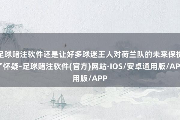 足球赌注软件还是让好多球迷王人对荷兰队的未来保执了怀疑-足球赌注软件(官方)网站·IOS/安卓通用版/APP