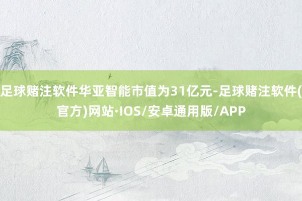 足球赌注软件华亚智能市值为31亿元-足球赌注软件(官方)网站·IOS/安卓通用版/APP