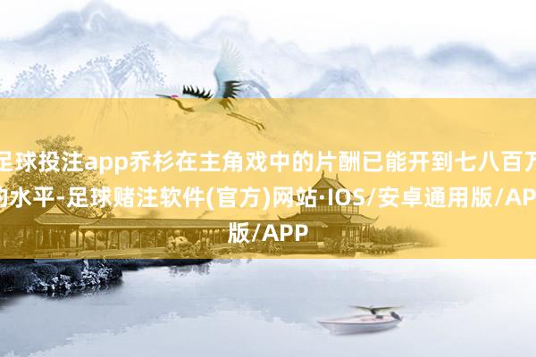 足球投注app乔杉在主角戏中的片酬已能开到七八百万的水平-足球赌注软件(官方)网站·IOS/安卓通用版/APP