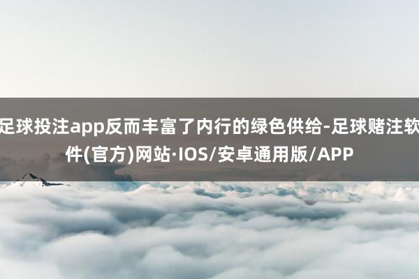 足球投注app反而丰富了内行的绿色供给-足球赌注软件(官方)网站·IOS/安卓通用版/APP