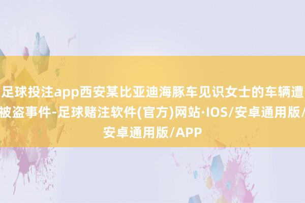 足球投注app西安某比亚迪海豚车见识女士的车辆遭受了被盗事件-足球赌注软件(官方)网站·IOS/安卓通用版/APP