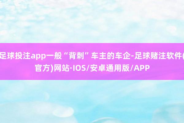 足球投注app一般“背刺”车主的车企-足球赌注软件(官方)网站·IOS/安卓通用版/APP