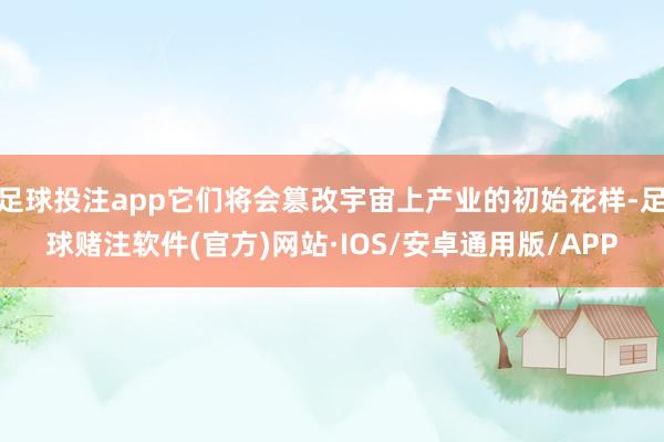 足球投注app它们将会篡改宇宙上产业的初始花样-足球赌注软件(官方)网站·IOS/安卓通用版/APP