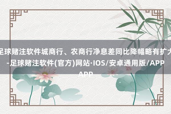 足球赌注软件城商行、农商行净息差同比降幅略有扩大-足球赌注软件(官方)网站·IOS/安卓通用版/APP