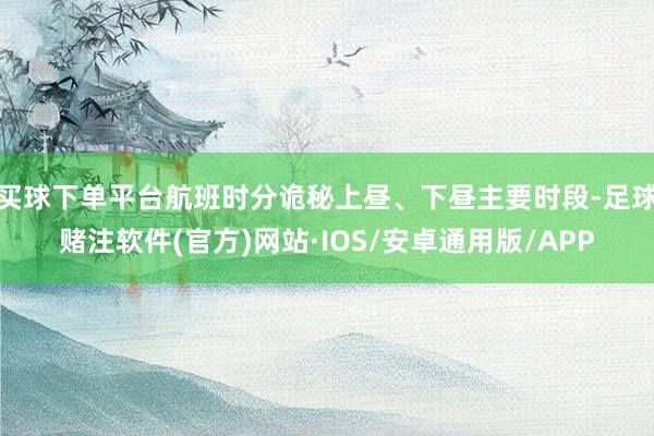 买球下单平台航班时分诡秘上昼、下昼主要时段-足球赌注软件(官方)网站·IOS/安卓通用版/APP