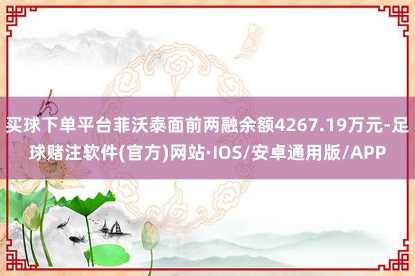 买球下单平台菲沃泰面前两融余额4267.19万元-足球赌注软件(官方)网站·IOS/安卓通用版/APP