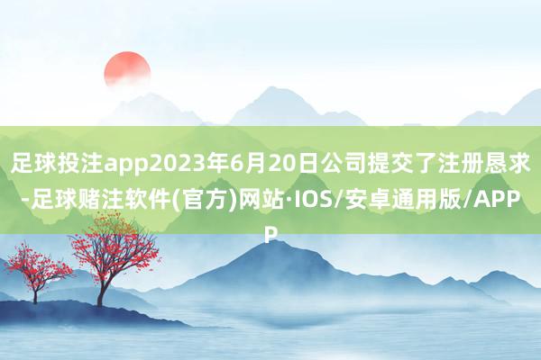 足球投注app2023年6月20日公司提交了注册恳求-足球赌注软件(官方)网站·IOS/安卓通用版/APP