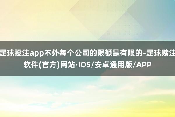 足球投注app不外每个公司的限额是有限的-足球赌注软件(官方)网站·IOS/安卓通用版/APP