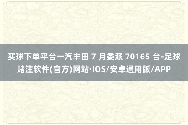 买球下单平台一汽丰田 7 月委派 70165 台-足球赌注软件(官方)网站·IOS/安卓通用版/APP