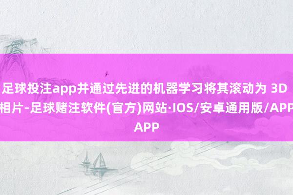 足球投注app并通过先进的机器学习将其滚动为 3D 相片-足球赌注软件(官方)网站·IOS/安卓通用版/APP