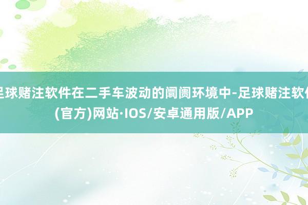 足球赌注软件在二手车波动的阛阓环境中-足球赌注软件(官方)网站·IOS/安卓通用版/APP