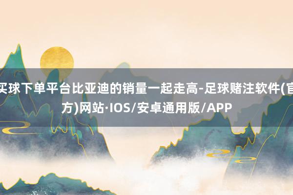 买球下单平台比亚迪的销量一起走高-足球赌注软件(官方)网站·IOS/安卓通用版/APP