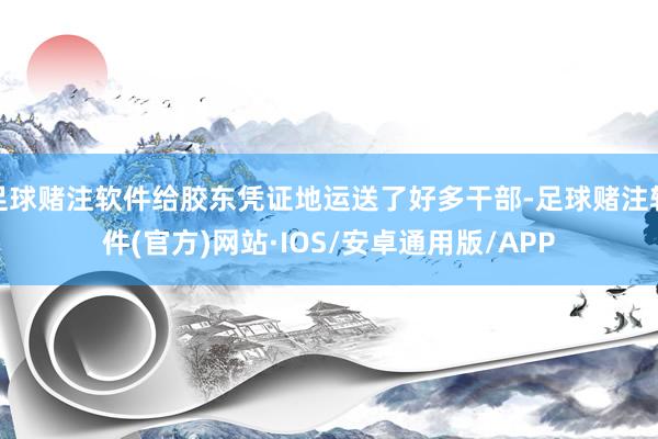 足球赌注软件给胶东凭证地运送了好多干部-足球赌注软件(官方)网站·IOS/安卓通用版/APP