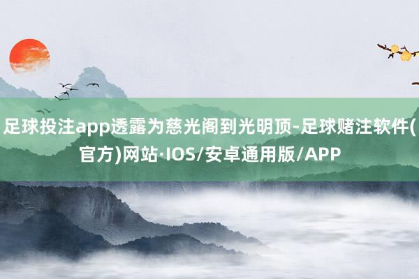 足球投注app透露为慈光阁到光明顶-足球赌注软件(官方)网站·IOS/安卓通用版/APP