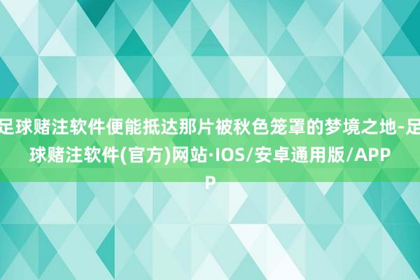 足球赌注软件便能抵达那片被秋色笼罩的梦境之地-足球赌注软件(官方)网站·IOS/安卓通用版/APP