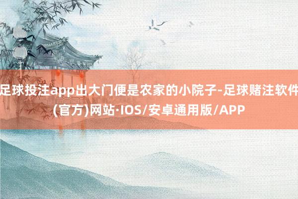 足球投注app出大门便是农家的小院子-足球赌注软件(官方)网站·IOS/安卓通用版/APP