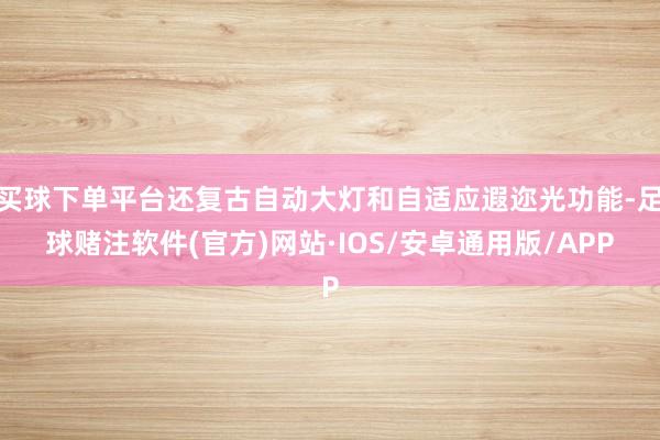 买球下单平台还复古自动大灯和自适应遐迩光功能-足球赌注软件(官方)网站·IOS/安卓通用版/APP