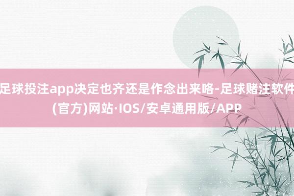 足球投注app决定也齐还是作念出来咯-足球赌注软件(官方)网站·IOS/安卓通用版/APP