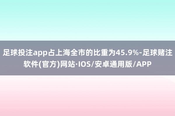 足球投注app占上海全市的比重为45.9%-足球赌注软件(官方)网站·IOS/安卓通用版/APP