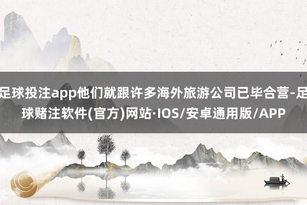 足球投注app他们就跟许多海外旅游公司已毕合营-足球赌注软件(官方)网站·IOS/安卓通用版/APP