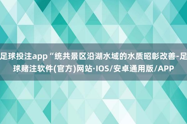 足球投注app“统共景区沿湖水域的水质昭彰改善-足球赌注软件(官方)网站·IOS/安卓通用版/APP