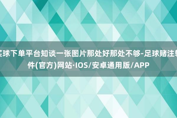 买球下单平台知谈一张图片那处好那处不够-足球赌注软件(官方)网站·IOS/安卓通用版/APP