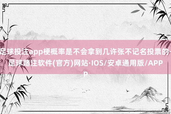 足球投注app梗概率是不会拿到几许张不记名投票的-足球赌注软件(官方)网站·IOS/安卓通用版/APP